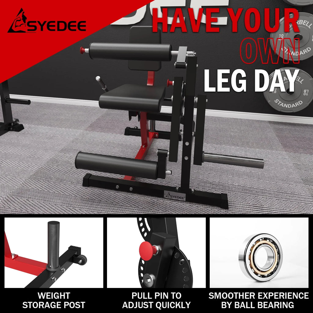 syedee Leg Extension and Curl Machine, Adjustable Home Gym Bench S5156