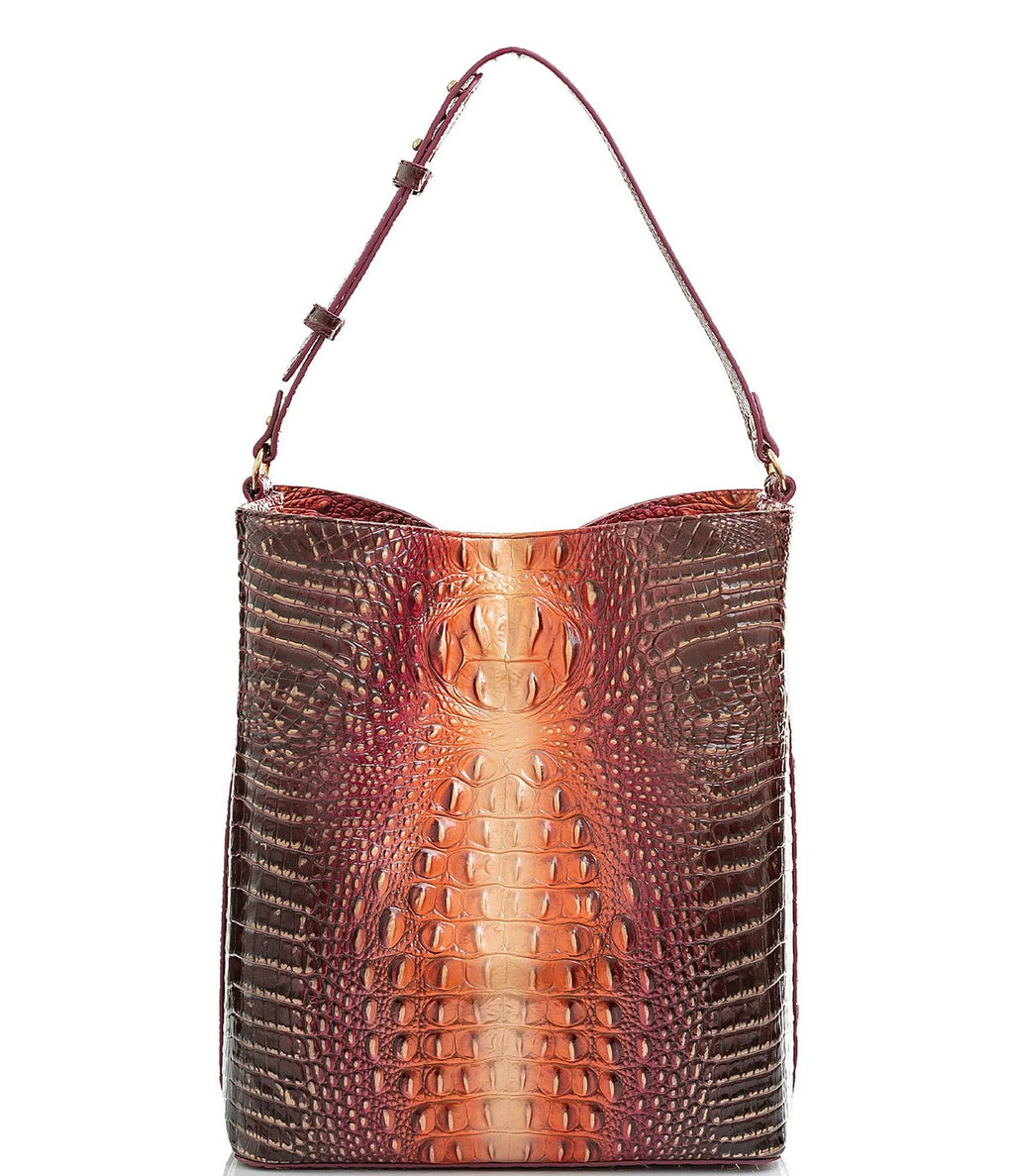 Brahmin Melbourne Large Amelia Bucket Bag - Garnet E556