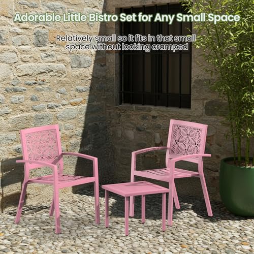 Peacock Blue Outdoor Bistro Set for 2 with Coffee Table R445
