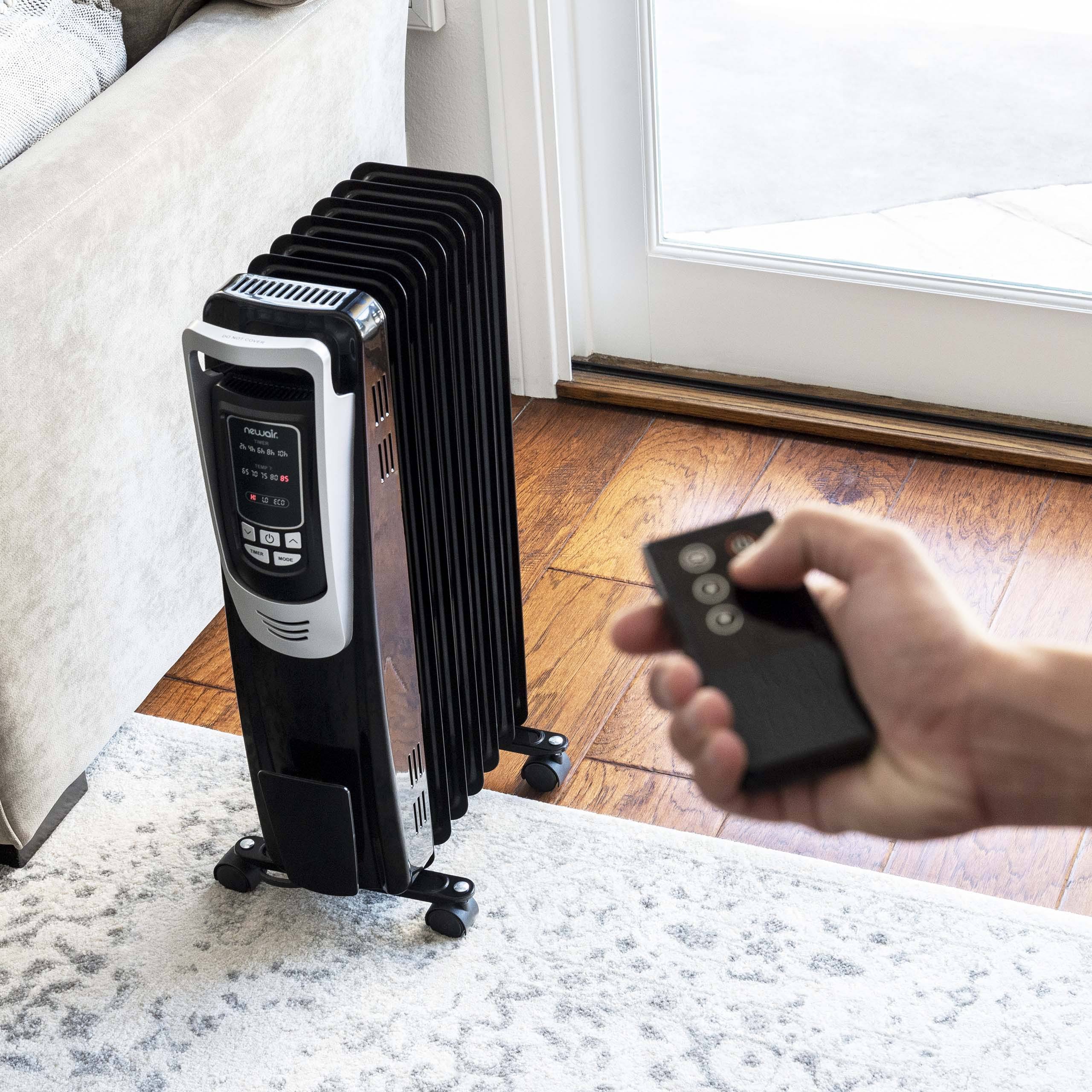 NewAir AH-450B Electric Oil-Filled Radiator Heater, Black Z5936