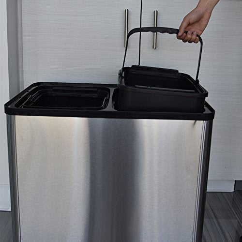 iTouchless 13 Gallon Sensor Trash Can 2.0 Stainless Steel W51921