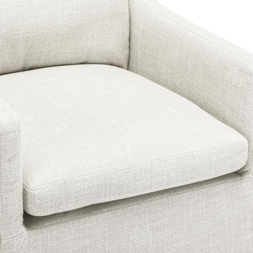 DUHOME Upholstered Dining Chair with 4 Casters, Linen Accent Armchair X915216