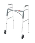 Drive Medical PreserveTech Deluxe Two Button Folding Walker with 5 Wheels