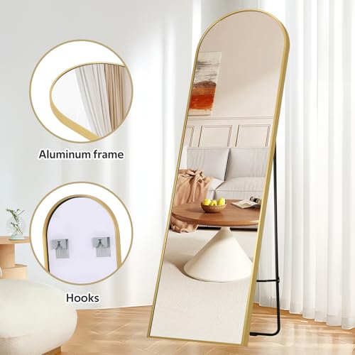 Black Full-Length Mirror with Stand for Bedroom T3696