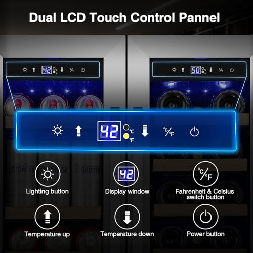 Electric Humidor Cabinet 35L with Digital LED Screen and Humidity Control C6096