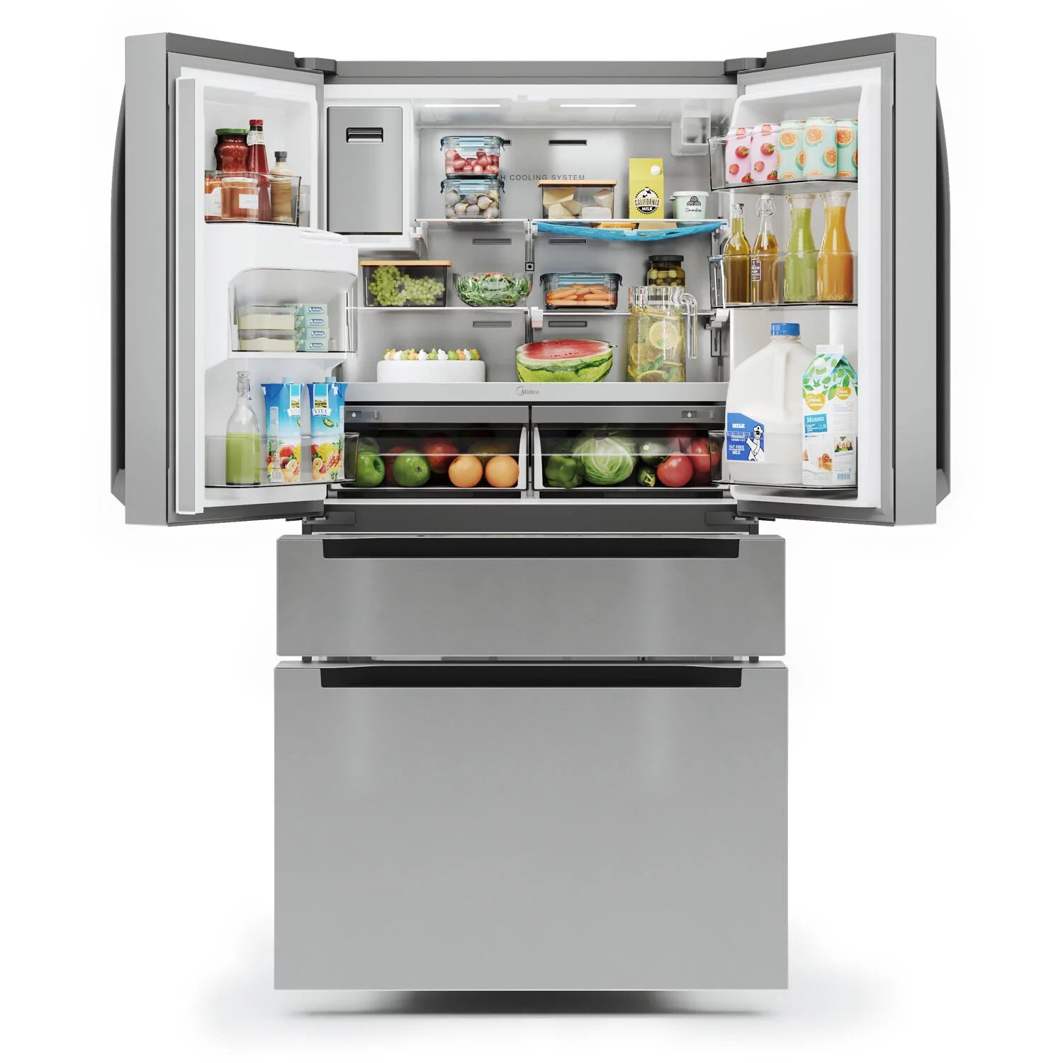 Midea 21.6 Cu. Ft. French Door Refrigerator, Stainless Steel W10647
