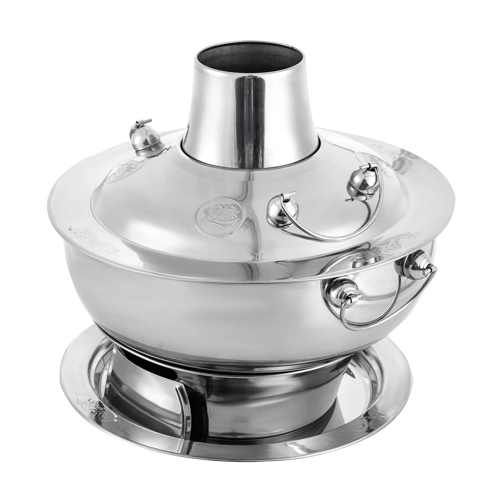 LKS-8380 Chinese Style Stainless Steel Shabu Hot Pot 1.9QT A669437
