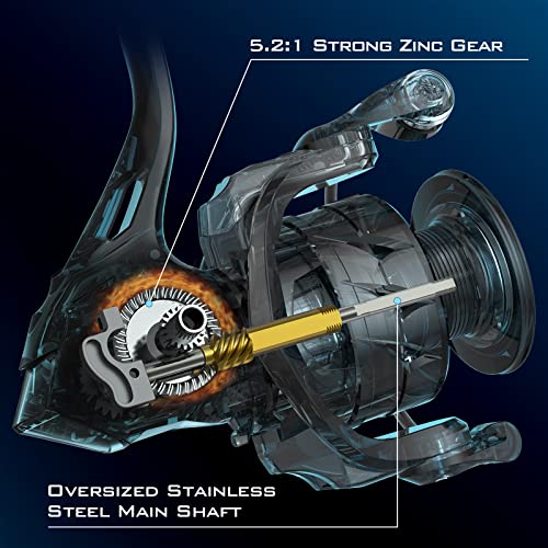 KastKing Spartacus II Fishing Reel Spinning Reel 22LBs Max Drag 7+1 Stainless BB Saltwater Freshwater G54182