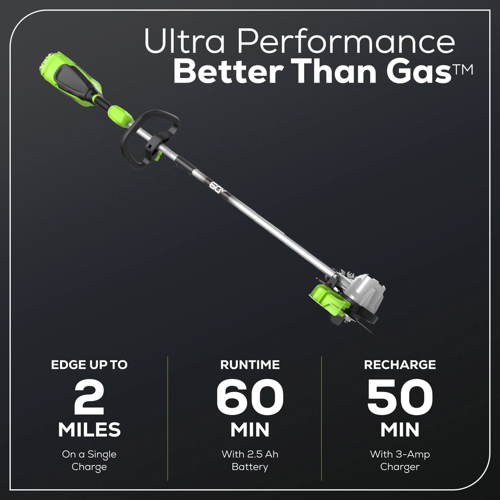Greenworks 60V 8" Edger with 2.5 Ah Battery & Charger K960250