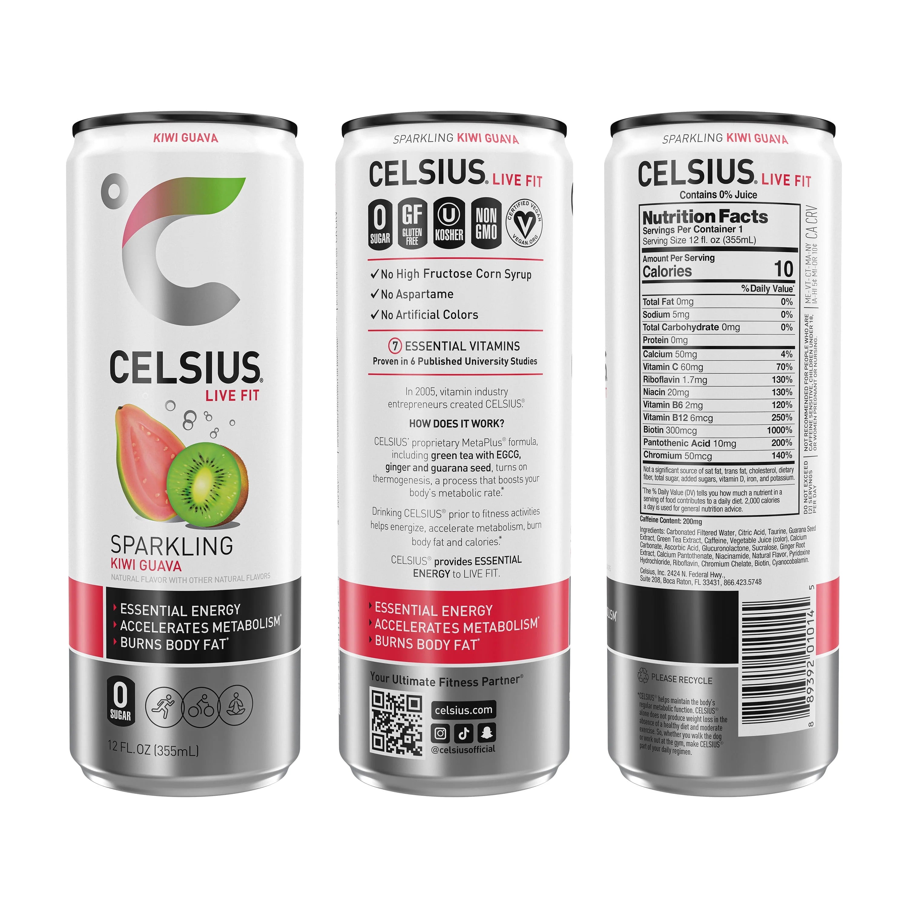 CELSIUS Sparkling Space Variety Pack, Functional Energy Drink, 12 fl oz, 12-Pack T823