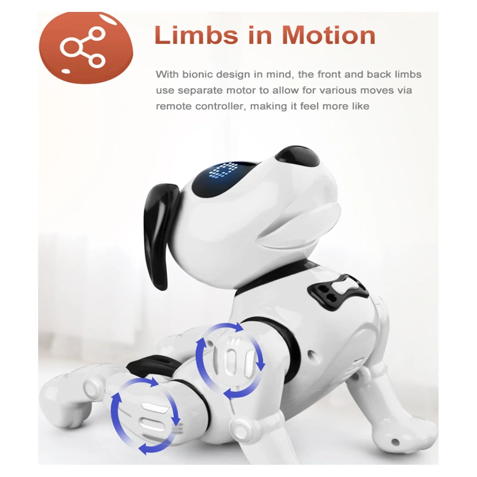 JJRC R19 Remote Control Robot Dog Toy Programmable RC Stunt Puppy X5053