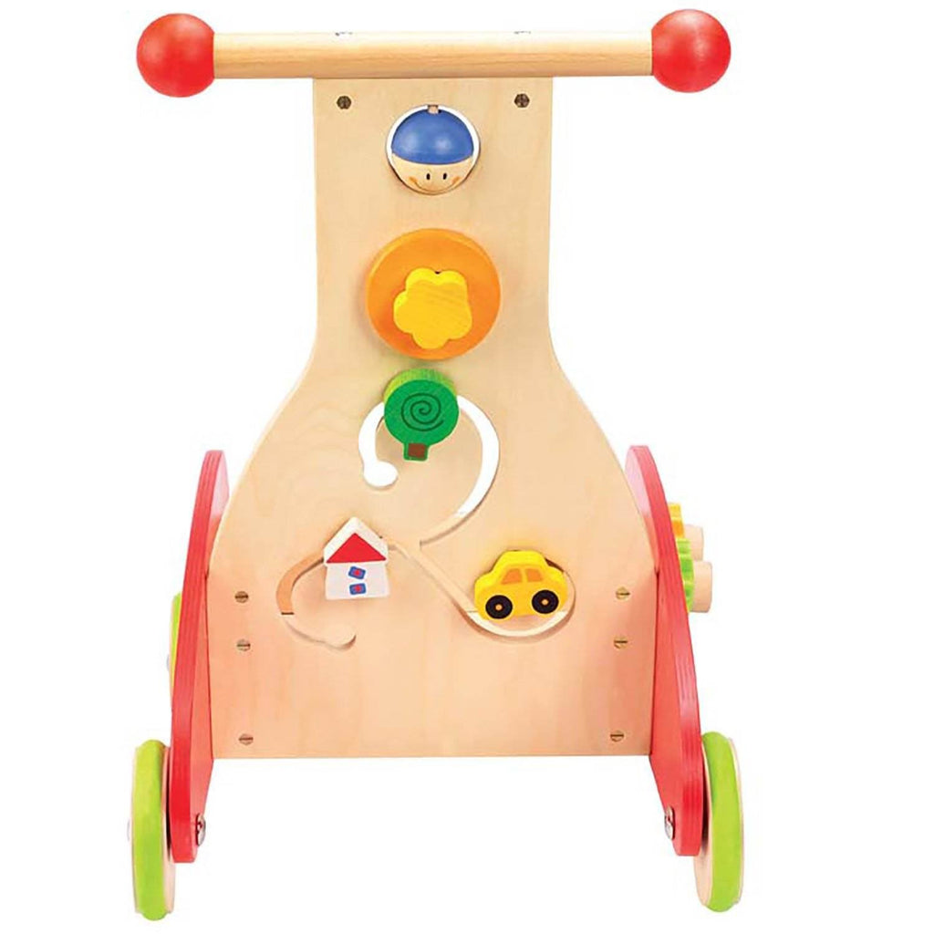 Hape Toddler Push & Pull Toy Wonder Walker Cart with Blocks G8479