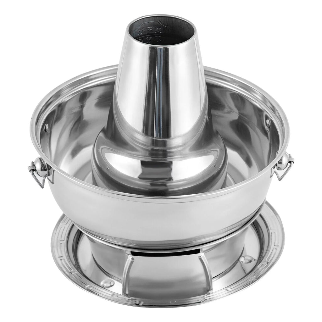 LKS-8380 Chinese Style Stainless Steel Shabu Hot Pot 1.9QT A669437