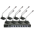 Pyle Pdwm8300 Professional Conference Desktop VHF Wireless Microphone System, Black