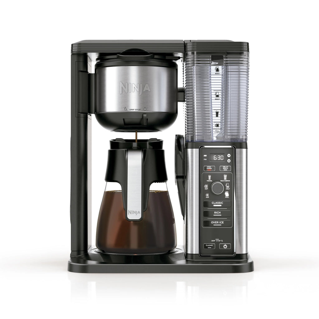 Ninja® CM300 Hot & Iced Coffee Maker, Single Serve Coffee Maker, Drip Coffee, Stainless, Glass Carafe