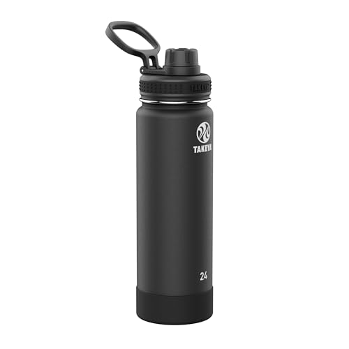 Takeya Actives Water Bottle with Spout Lid, 18 oz, Midnight Blue W579