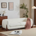 Christopher Knight Home Almab 82 Inches Sofa Couch, Cozy Boucle Upholstered 3-Seater Sofa, Wood Frame Couch, Comfy Couches for Living Room and Office, Modern Sofa, Caramel Brown