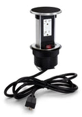 Lew Electric PUR20-BK Countertop 20A GFI Power Pop Up Outlet - Black