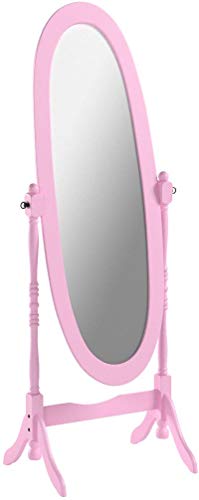 Roundhill Furniture Traditional Queen Anna Style Wood Floor Cheval Mirror L68887