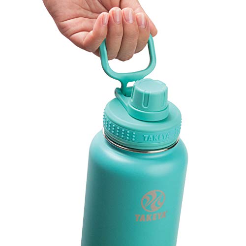 Takeya Actives Water Bottle with Spout Lid, 18 oz, Midnight Blue W579