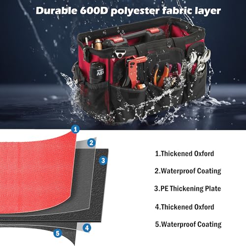 Heavy Duty 15 Inch Portable Tool Bag with Adjustable Shoulder Strap P216208