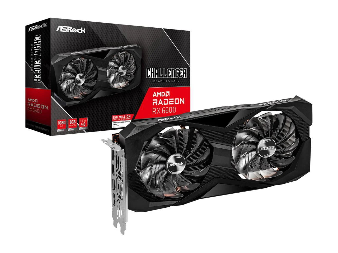 ASRock Radeon RX 6600 8GB GDDR6 Video Card I9476