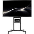 VIVO Mobile TV Cart for 32 to 83 inch Screens up to 110 lbs, LCD LED OLED 4K Smart Flat and Curved Panels, Rolling Stand with Laptop DVD Shelf, Locking Wheels, Max VESA 600x400, Black, STAND-TV03E