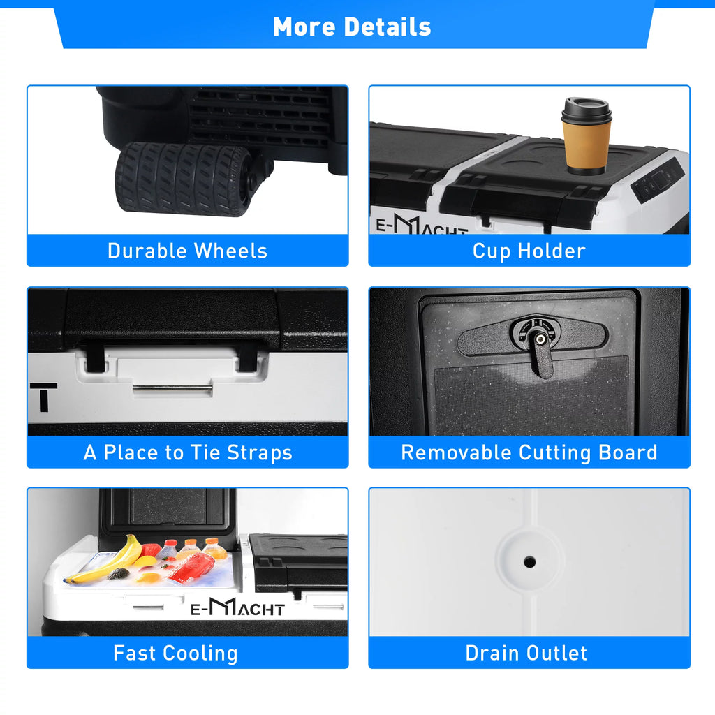 12V Portable Dual Zone Car Refrigerator 31.7QT with WiFi App Control N5786