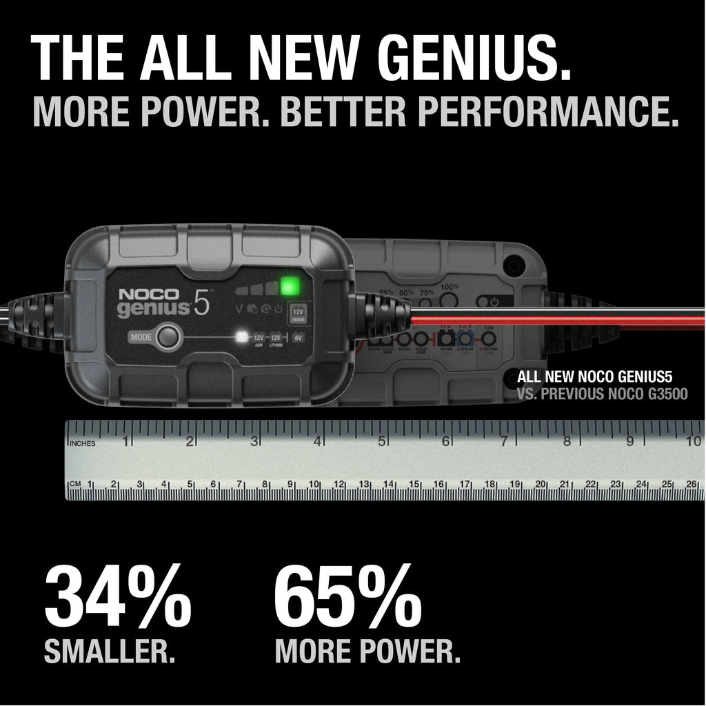 NOCO GENIUS5 6V/12V 5A Smart Battery Charger and Maintainer U1020