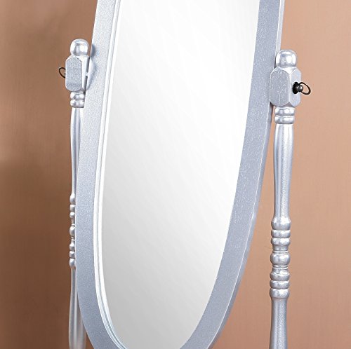 Roundhill Furniture Traditional Queen Anna Style Wood Floor Cheval Mirror L68887