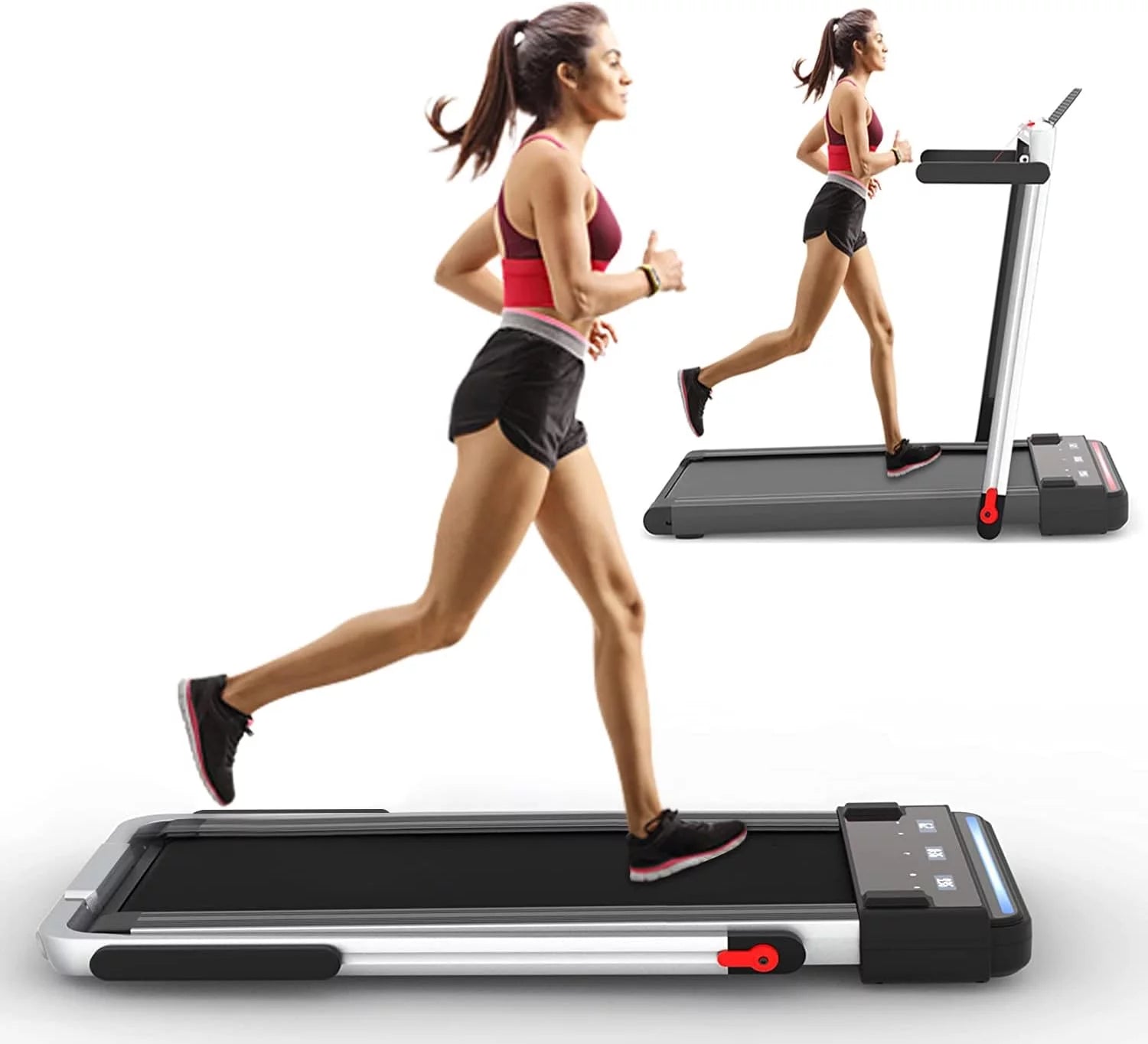 Under Desk Treadmill 2 in 1 Folding Portable Walking Electric with Remote Control S2694
