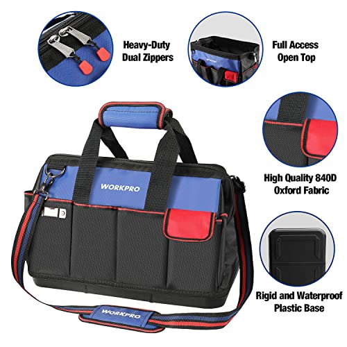 WORKPRO 18 Inch Tool Bag with Waterproof Molded Base Z683768