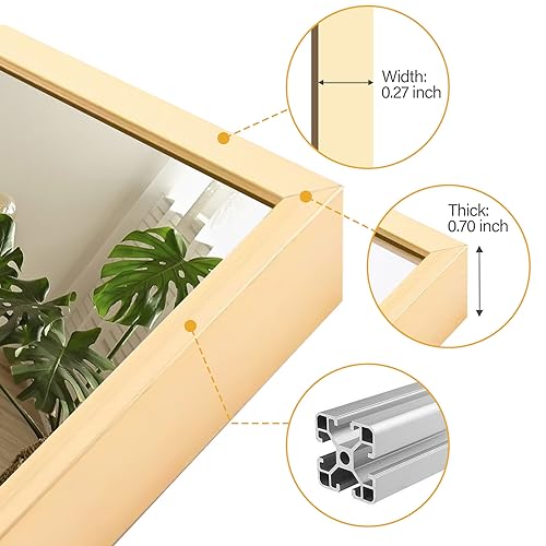 WIIS' IDEA Full Length Mirror with Stand, 59"x16" Floor Mirror, Black O584483