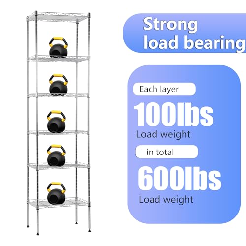 4 Tier NSF Wire Shelving Unit Heavy Duty Steel Storage Rack, Black X19089
