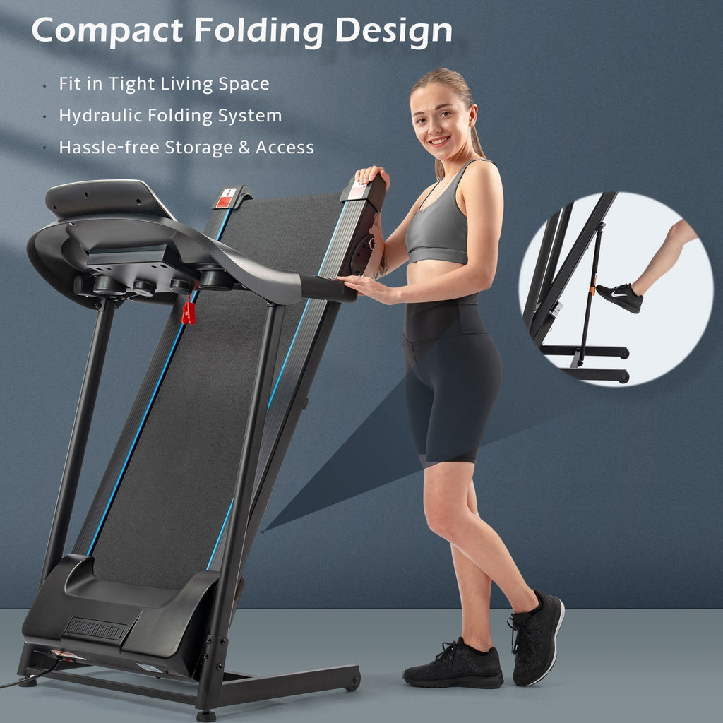 Folding Electric Treadmill with Incline for Home Gym Walking Running C4591