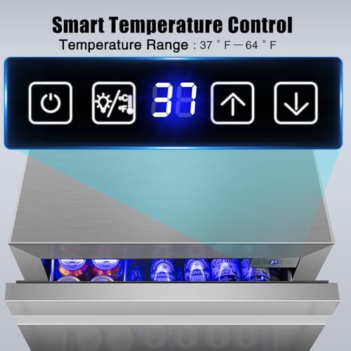Electric Humidor Cabinet 35L with Digital LED Screen and Humidity Control C6096