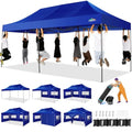 COBIZI 10x20 Heavy Duty Pop Up Canopy Tent with 6 Sidewalls, White A84790