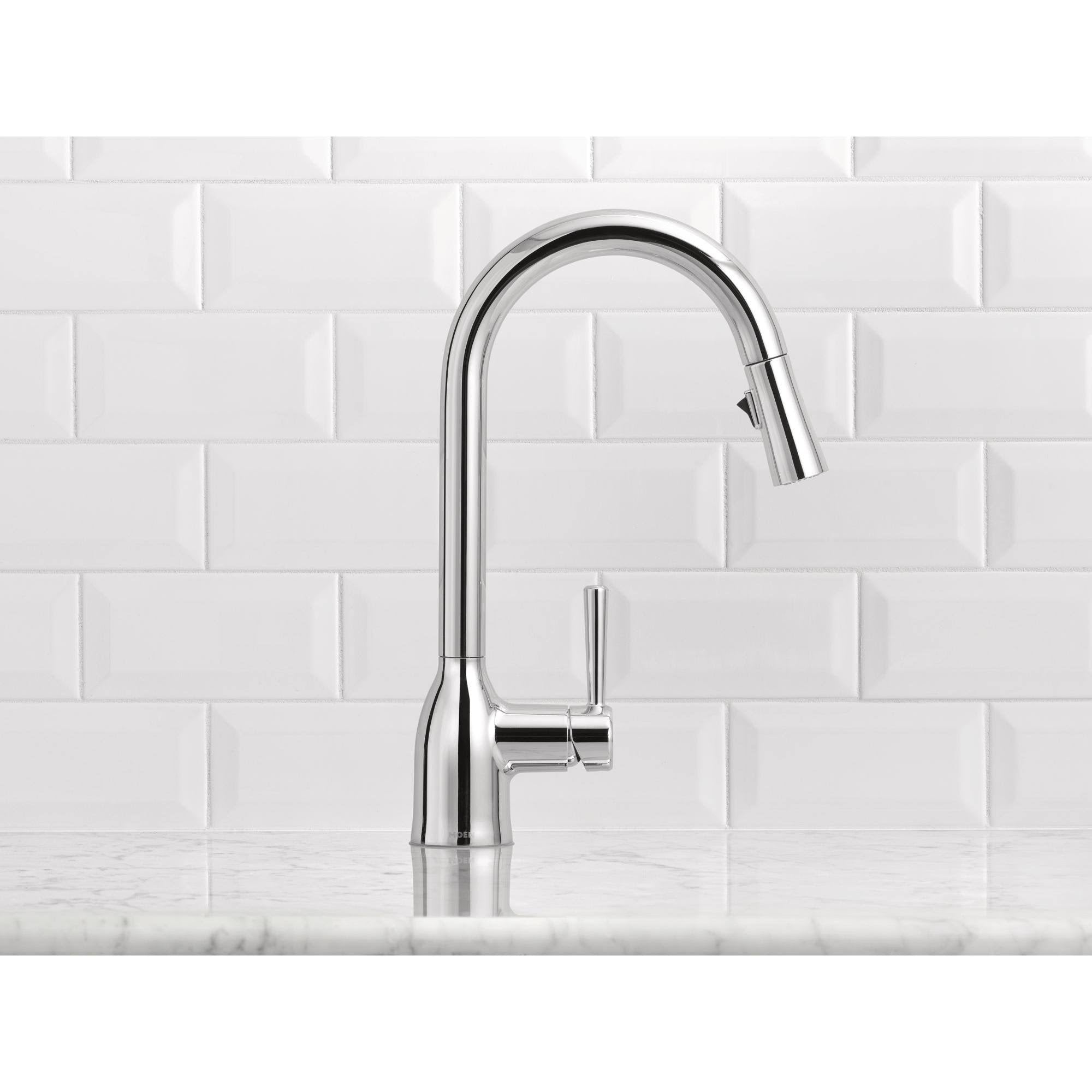 Moen Adler Pull Down Kitchen Faucet, Spot Resist Stainless S599068