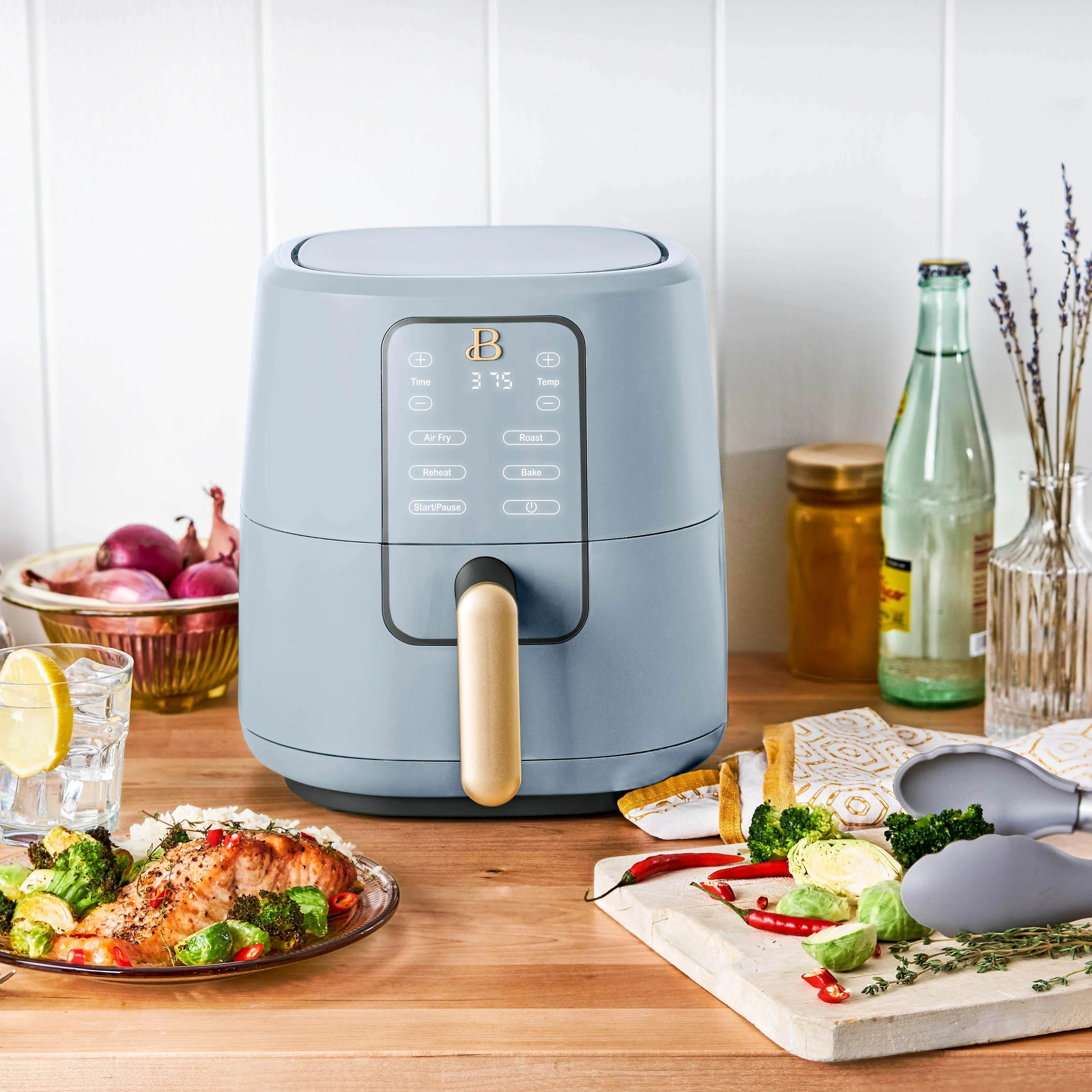 Beautiful 3 Qt Air Fryer with TurboCrisp Technology, White Icing by Drew Barrymore Q37808