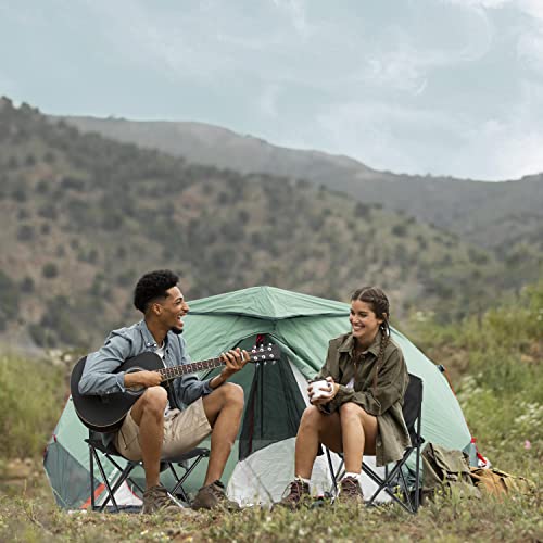 YSSOA Removable Footrest Reclining Camping Chair, Black J500901