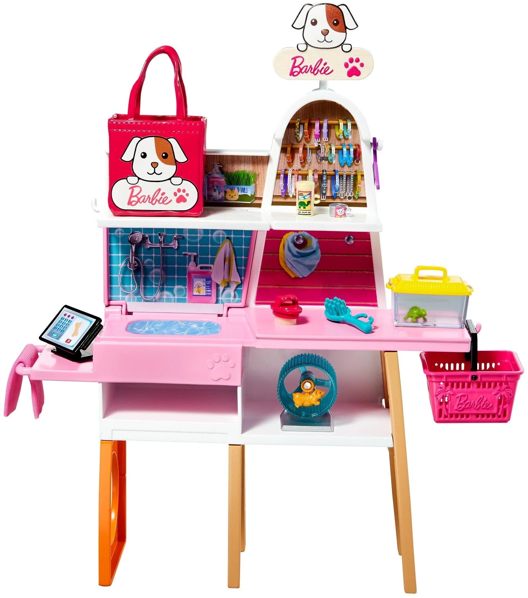 Barbie Doll and Pet Boutique Playset with 4 Pets and Accessories D63044