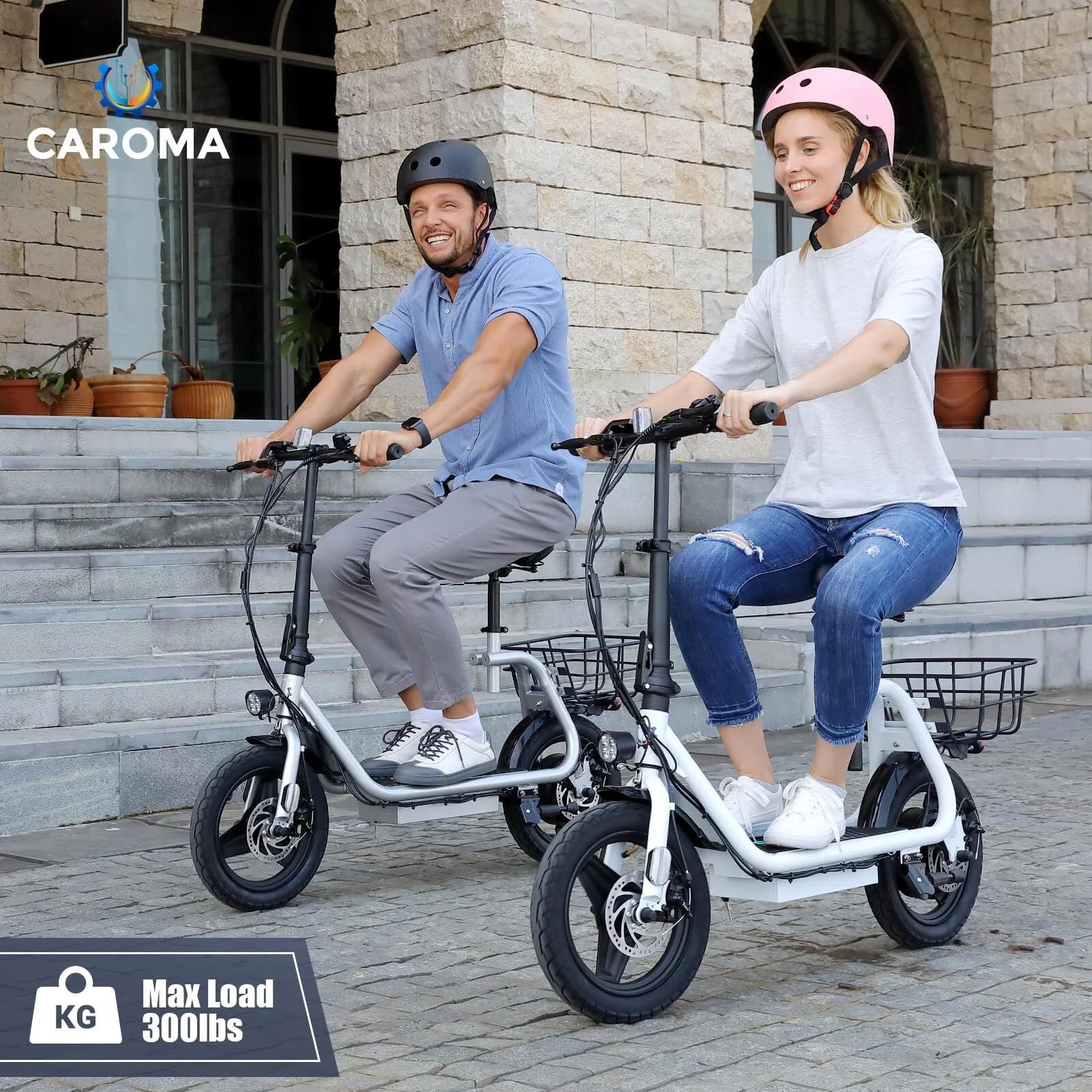 Caroma 500W Electric Scooter with Seat for Adult, 14 inch, 20 MPH F719250
