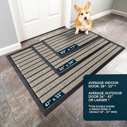 ubdyo Extra Durable Door Mat Non-Slip Outdoor Entrance 30" x 17" Bright Brown W5648