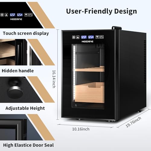 NEEDONE 23L Pro 2 SE Electric Cigar Humidor with Spanish Cedar Shelves E7583