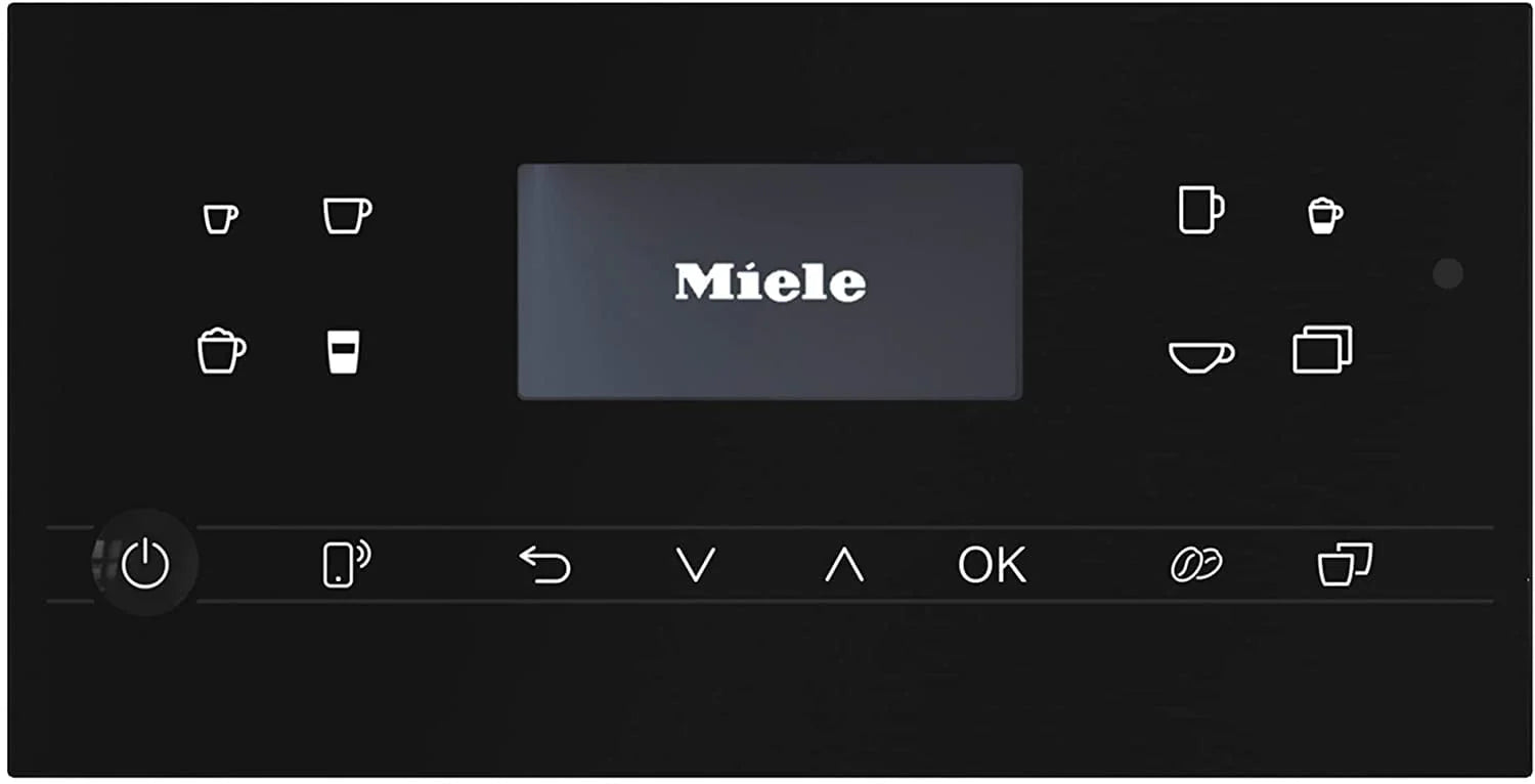 Miele CM 6160 MilkPerfection Automatic Coffee Maker & Espresso Machine, Obsidian Black Q75362