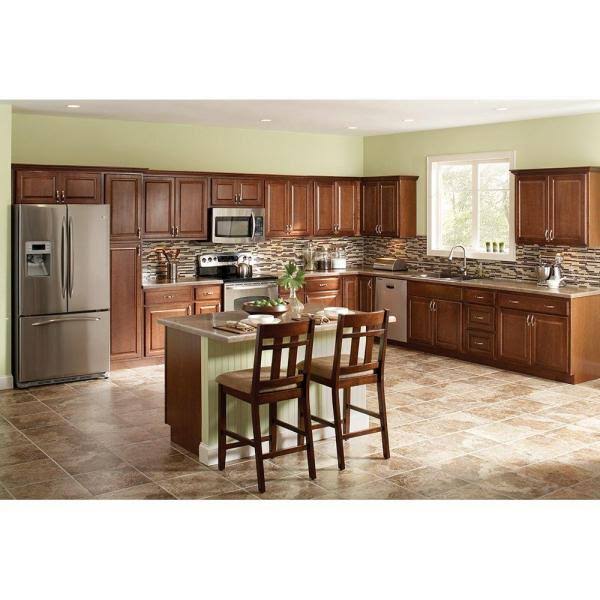 Hampton Assembled 36x30x12 in. Wall Kitchen Cabinet in Cognac R5985
