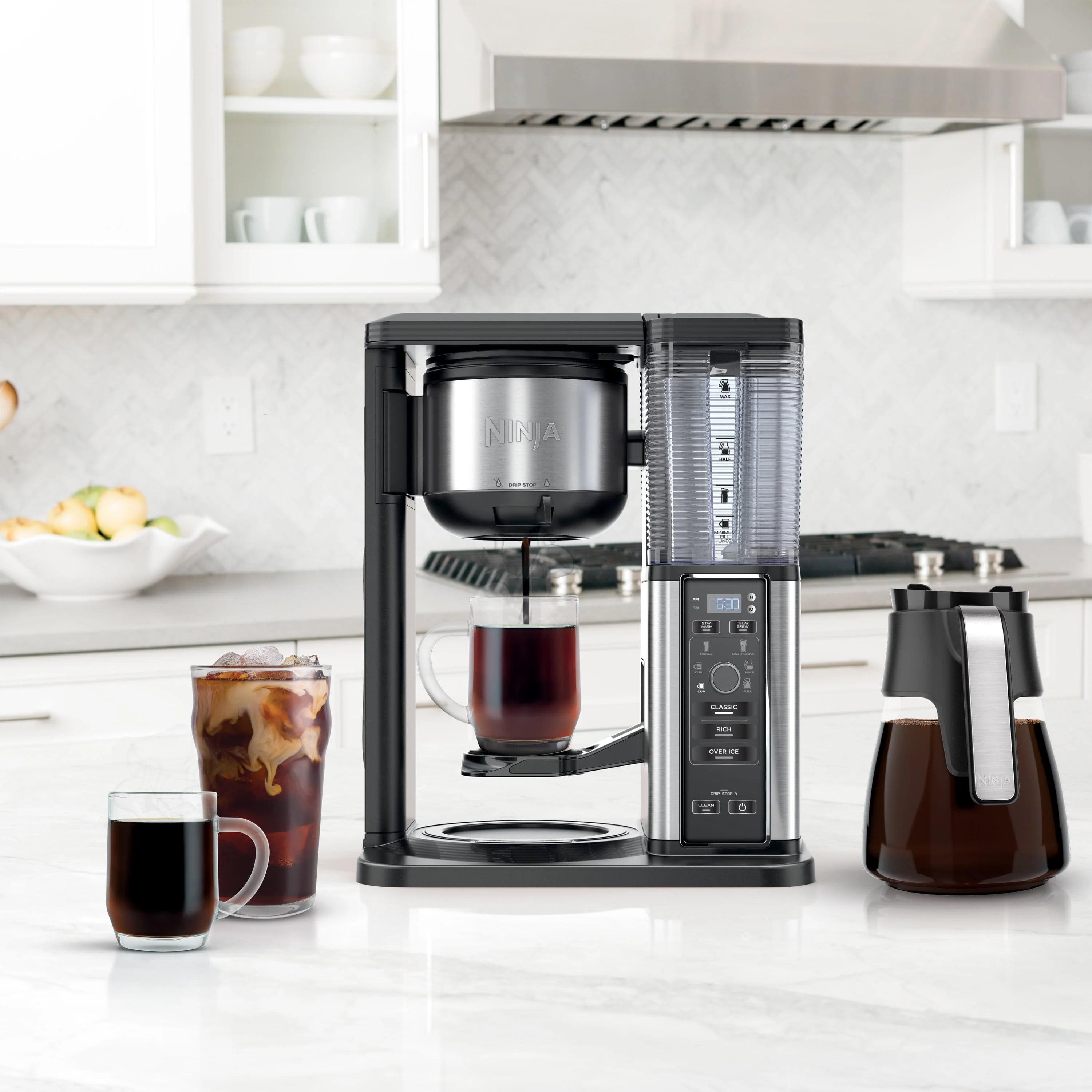 Ninja CM300 Hot & Iced Coffee Maker, Single Serve, Stainless Steel N652790