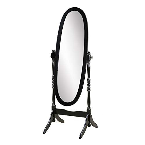 Roundhill Furniture Traditional Queen Anna Style Wood Floor Cheval Mirror L68887
