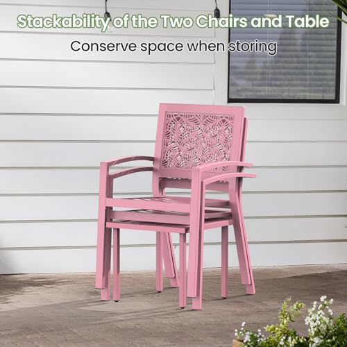 Peacock Blue Outdoor Bistro Set for 2 with Coffee Table R445
