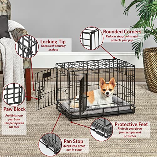 MidWest Homes for Pets Double Door 36-Inch Folding Dog Crate Y75670